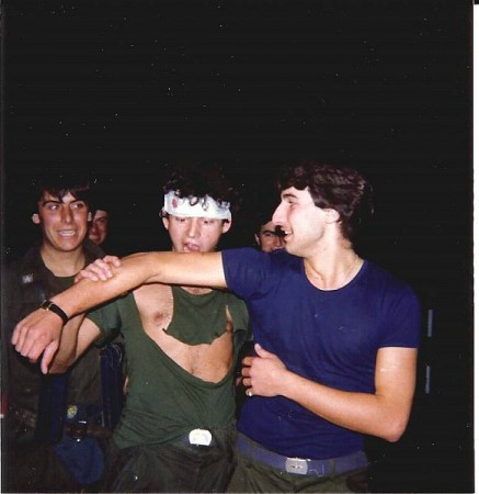 87° VAM-Corpo di guardia-siamo vicini al congedo e Bartolini si finge ferito con Urbinati e Marco